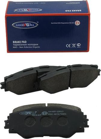 GoodWill 1034 F - Гальмівні колодки, дискові гальма autozip.com.ua