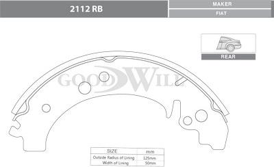 GoodWill 2112 RB - Комплект гальм, барабанний механізм autozip.com.ua