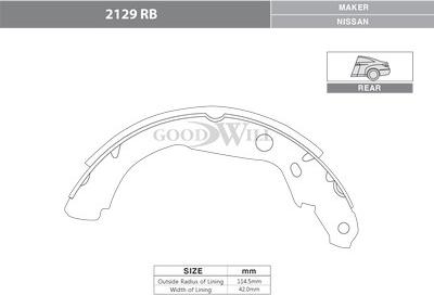 GoodWill 2129 RB - Комплект гальм, барабанний механізм autozip.com.ua