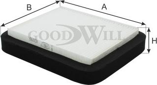 GoodWill AG 925 CF - Фільтр, повітря у внутрішній простір autozip.com.ua