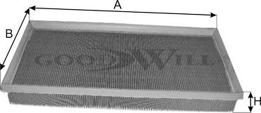 GoodWill AG 400 - Повітряний фільтр autozip.com.ua