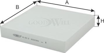 GoodWill AG 659 CF - Фільтр, повітря у внутрішній простір autozip.com.ua