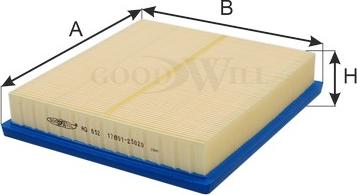 GoodWill AG 652 - Фільтр, повітря у внутрішній простір autozip.com.ua