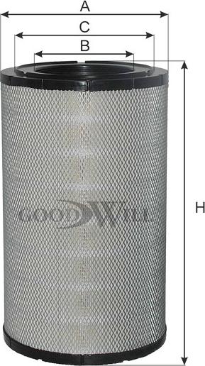 GoodWill AG 1019 - Повітряний фільтр autozip.com.ua
