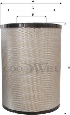 GoodWill AG 1026 - Повітряний фільтр autozip.com.ua