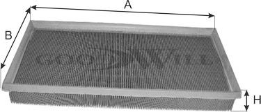 GoodWill AG 802 - Повітряний фільтр autozip.com.ua