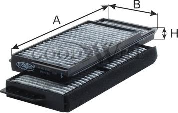 GoodWill AG 342 2K CFC - Фільтр, повітря у внутрішній простір autozip.com.ua