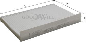 GoodWill AG 333/2 CF - Фільтр, повітря у внутрішній простір autozip.com.ua