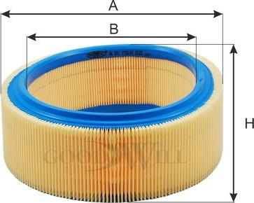 GoodWill AG 371 - Повітряний фільтр autozip.com.ua