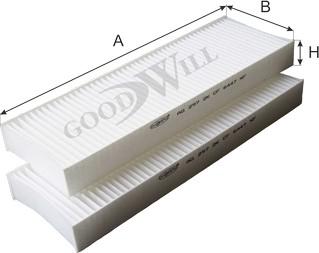 GoodWill AG 297 2K CF - Фільтр, повітря у внутрішній простір autozip.com.ua