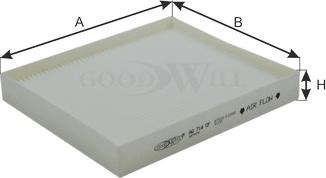 GoodWill AG 714 CF - Фільтр, повітря у внутрішній простір autozip.com.ua