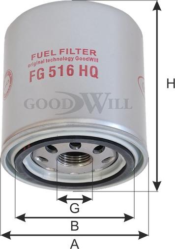 GoodWill FG 516 HQ - Паливний фільтр autozip.com.ua