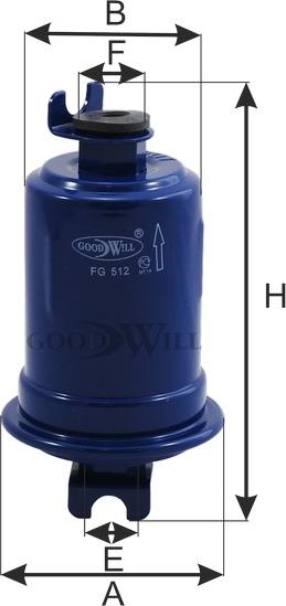GoodWill FG 512 - Паливний фільтр autozip.com.ua
