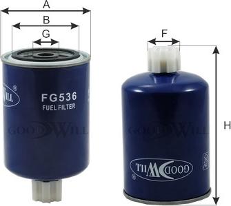GoodWill FG 536 - Паливний фільтр autozip.com.ua