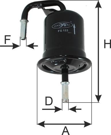 GoodWill FG 153 - Паливний фільтр autozip.com.ua