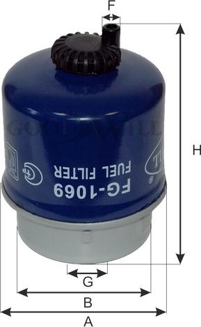 GoodWill FG 1069 - Паливний фільтр autozip.com.ua