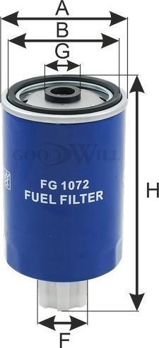 GoodWill FG 1072 - Паливний фільтр autozip.com.ua