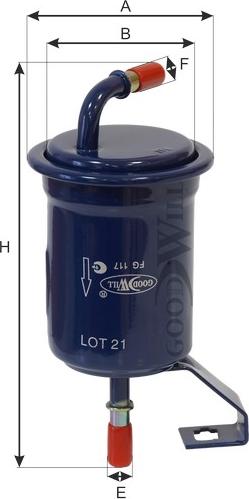GoodWill FG 117 - Паливний фільтр autozip.com.ua