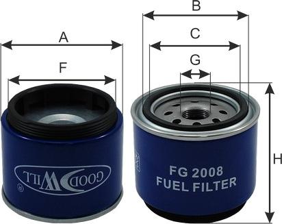 GoodWill FG 2008 - Паливний фільтр autozip.com.ua