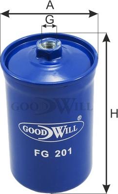 GoodWill FG 201 - Паливний фільтр autozip.com.ua