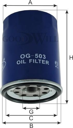 GoodWill OG 503 - Масляний фільтр autozip.com.ua