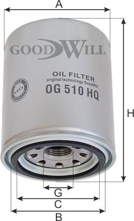 GoodWill OG 510 HQ - Масляний фільтр autozip.com.ua