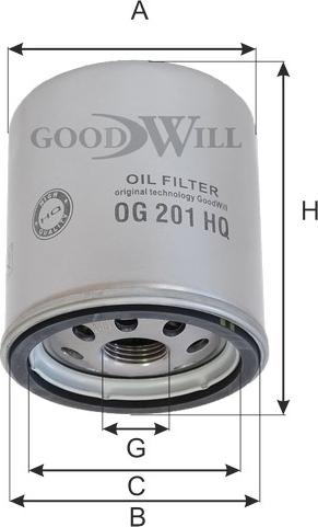 GoodWill OG 201 HQ - Масляний фільтр autozip.com.ua