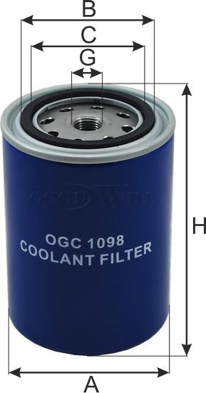 GoodWill OGC 1098 - Фільтр для охолоджуючої рідини autozip.com.ua