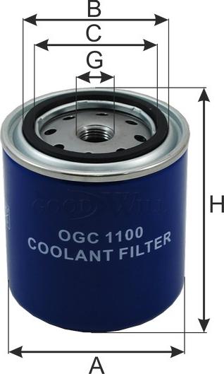 GoodWill OGC 1100 - Фільтр для охолоджуючої рідини autozip.com.ua