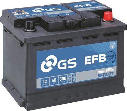 GS EFB027 - Стартерна акумуляторна батарея, АКБ autozip.com.ua