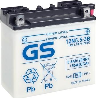 GS GS-12N5.5-3B - Стартерна акумуляторна батарея, АКБ autozip.com.ua