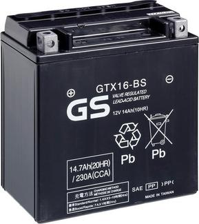 GS GS-GTX16-BS - Стартерна акумуляторна батарея, АКБ autozip.com.ua