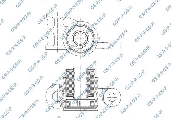 GSP 550166 - Сайлентблок, важіль підвіски колеса autozip.com.ua