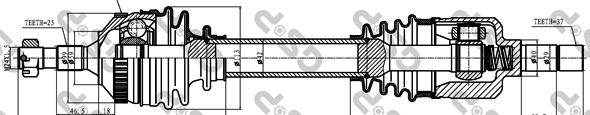 GSP 245178 - Приводний вал autozip.com.ua