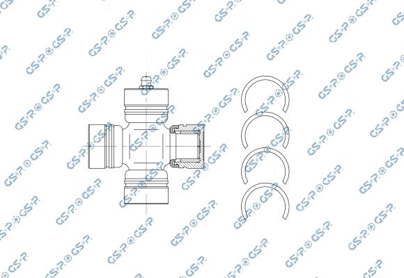 GSP UJ900067 - Шарнір, поздовжній вал autozip.com.ua