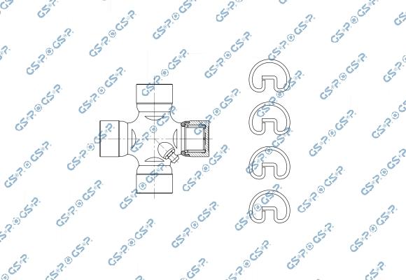 GSP UJ900085 - Шарнір, поздовжній вал autozip.com.ua