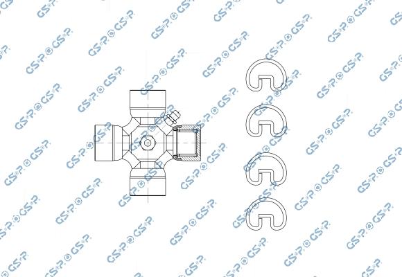 GSP UJ900186 - Шарнір, поздовжній вал autozip.com.ua