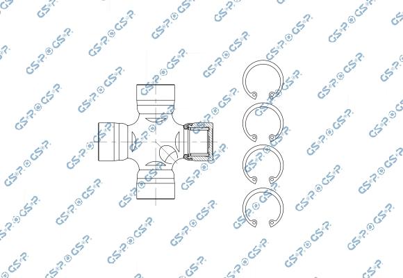 GSP UJ900172 - Шарнір, поздовжній вал autozip.com.ua
