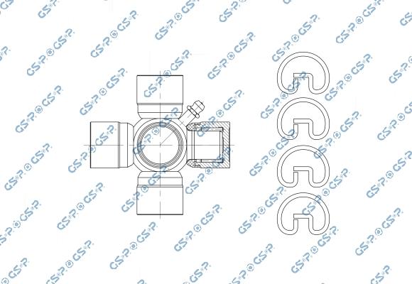 GSP UJ900208 - Шарнір, поздовжній вал autozip.com.ua