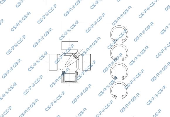 GSP UJ900212 - Шарнір, поздовжній вал autozip.com.ua