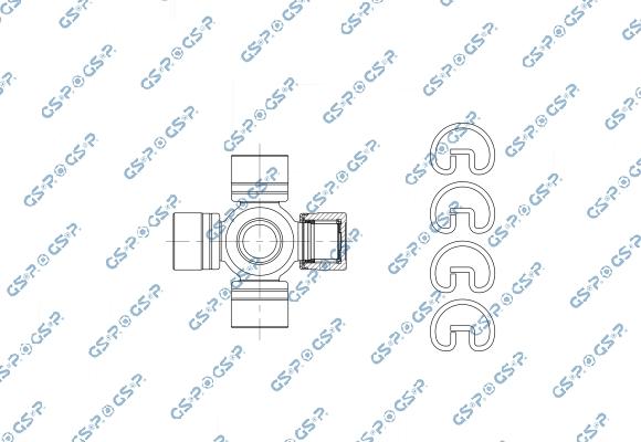 GSP UJ900235 - Шарнір, поздовжній вал autozip.com.ua