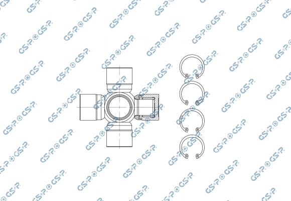 GSP UJ900236 - Шарнір, поздовжній вал autozip.com.ua
