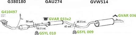 GT Exhausts G931158 - Система випуску ОГ autozip.com.ua