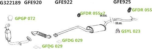 GT Exhausts G362121 - Система випуску ОГ autozip.com.ua