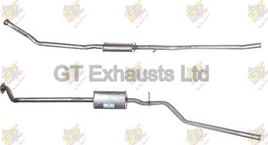 GT Exhausts GCN393 - Середній глушник вихлопних газів autozip.com.ua