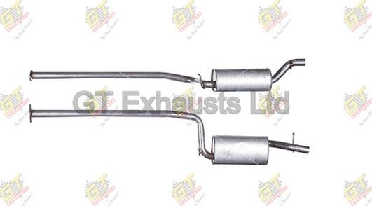 GT Exhausts GFE922 - Середній глушник вихлопних газів autozip.com.ua