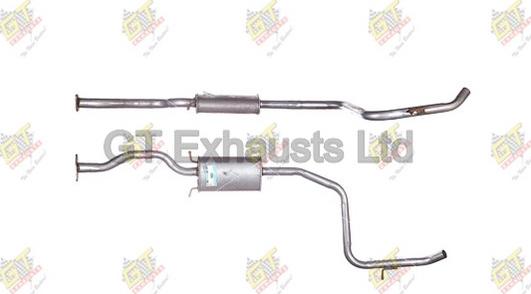 GT Exhausts GFE584 - Середній глушник вихлопних газів autozip.com.ua