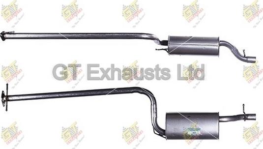 GT Exhausts GFE857 - Середній глушник вихлопних газів autozip.com.ua