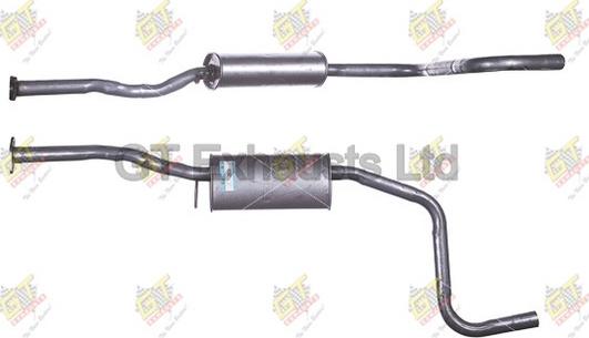 GT Exhausts GFE342 - Середній глушник вихлопних газів autozip.com.ua