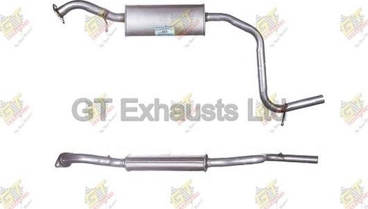 GT Exhausts GFE709 - Середній глушник вихлопних газів autozip.com.ua